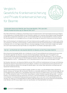 Expertenratgeber - vergleich GKV und PKV für Beamte