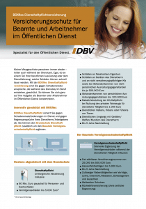 Diensthaftpflichtversicherung Infobroschüre